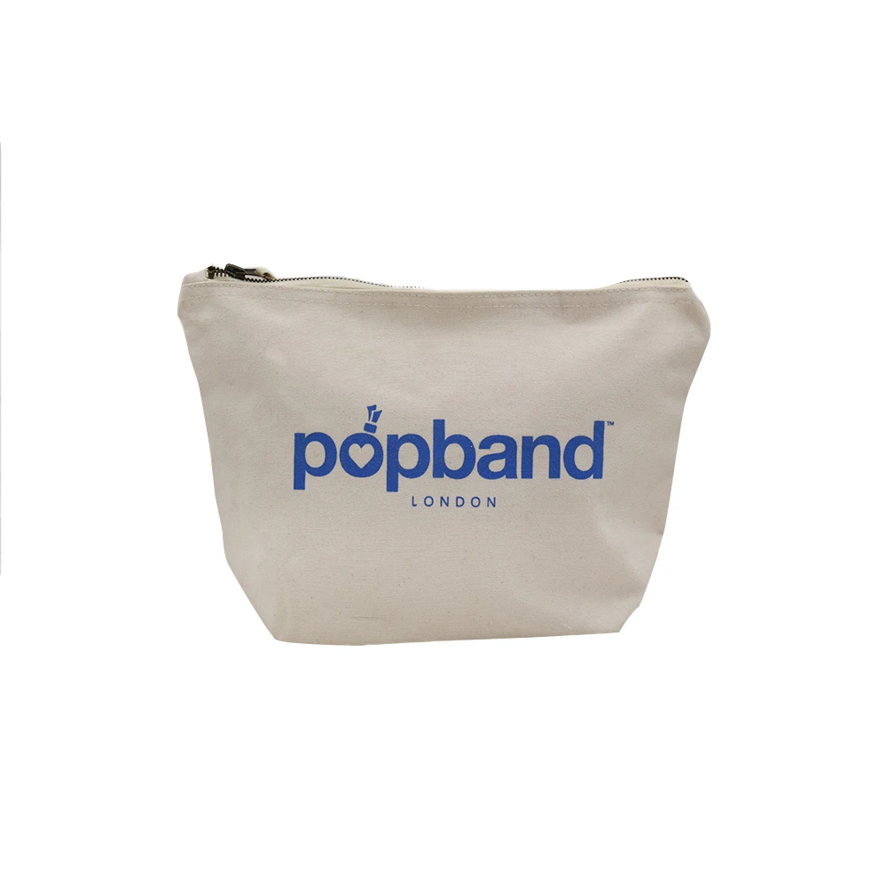 Custom Designed Rpet Material Blank Canvas Zipper Make Up Cosmetic Bags or Pouches