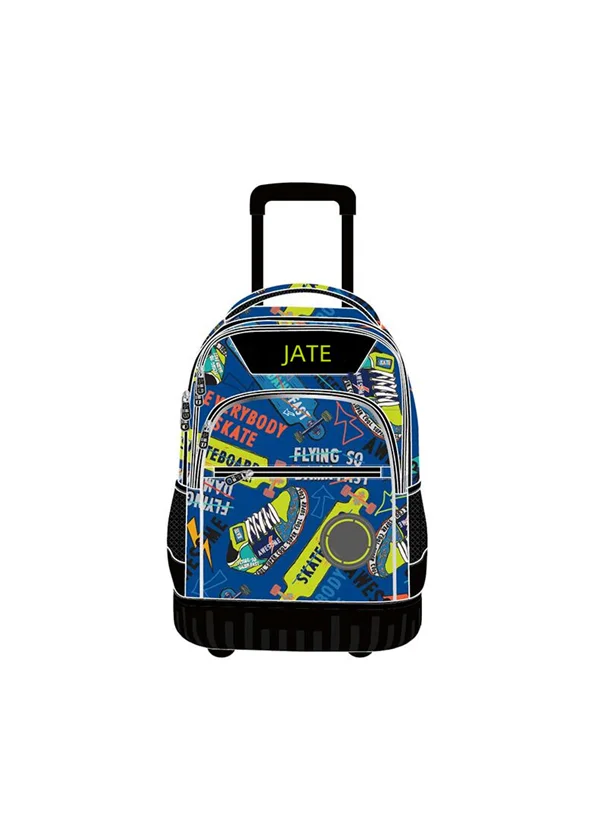 New Fashion Lightweight 3 in 1 Day-pack With Wheels Fashionable Student Trolley Bag For Boys Cool School Backpack