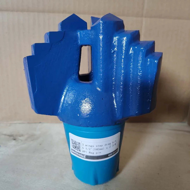 trialetas 9 7/8' inch ( 251mm ) 3 Wings Step Type Blade Bit with 3 1/2' API Reg Pin Thread