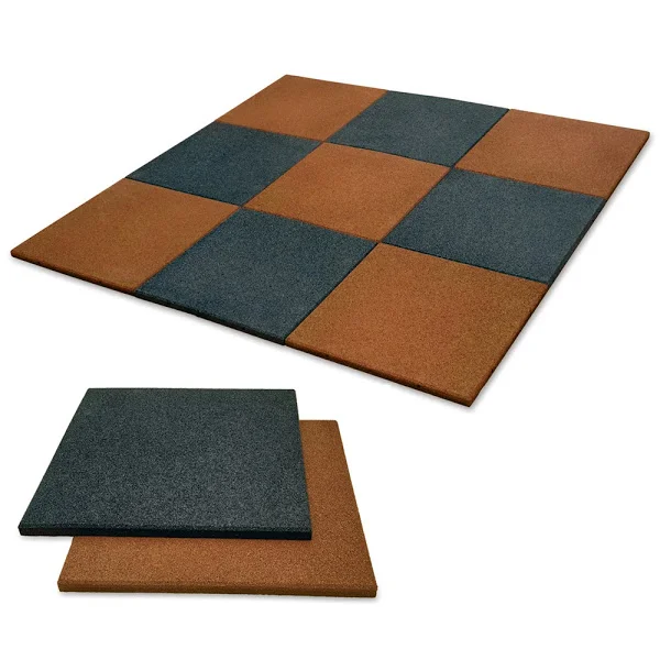 Outdoor Indoor Playground Rubber Tile / Fitness Rubber Mat / Gym Rubber Floor
