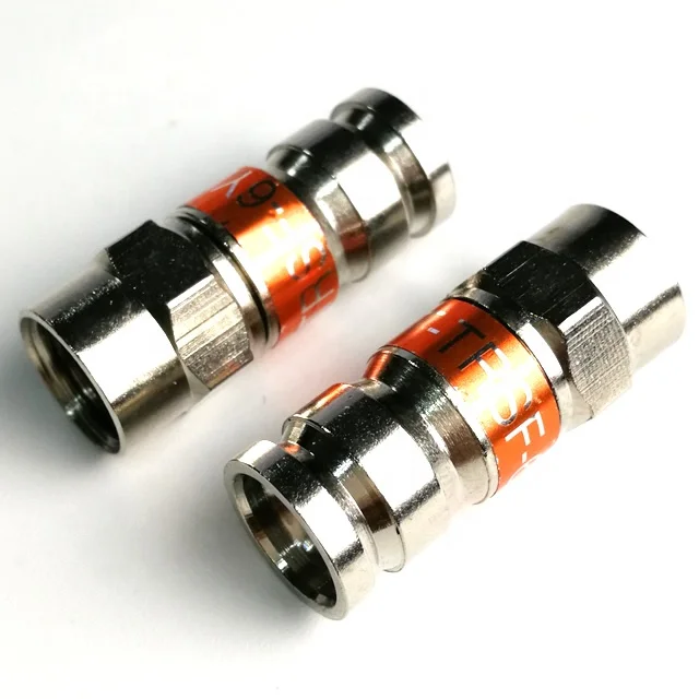 Универсальный латунный кабель RG6, спутник, сжатие F, коаксиальный фиксирующий соединитель, фитинги