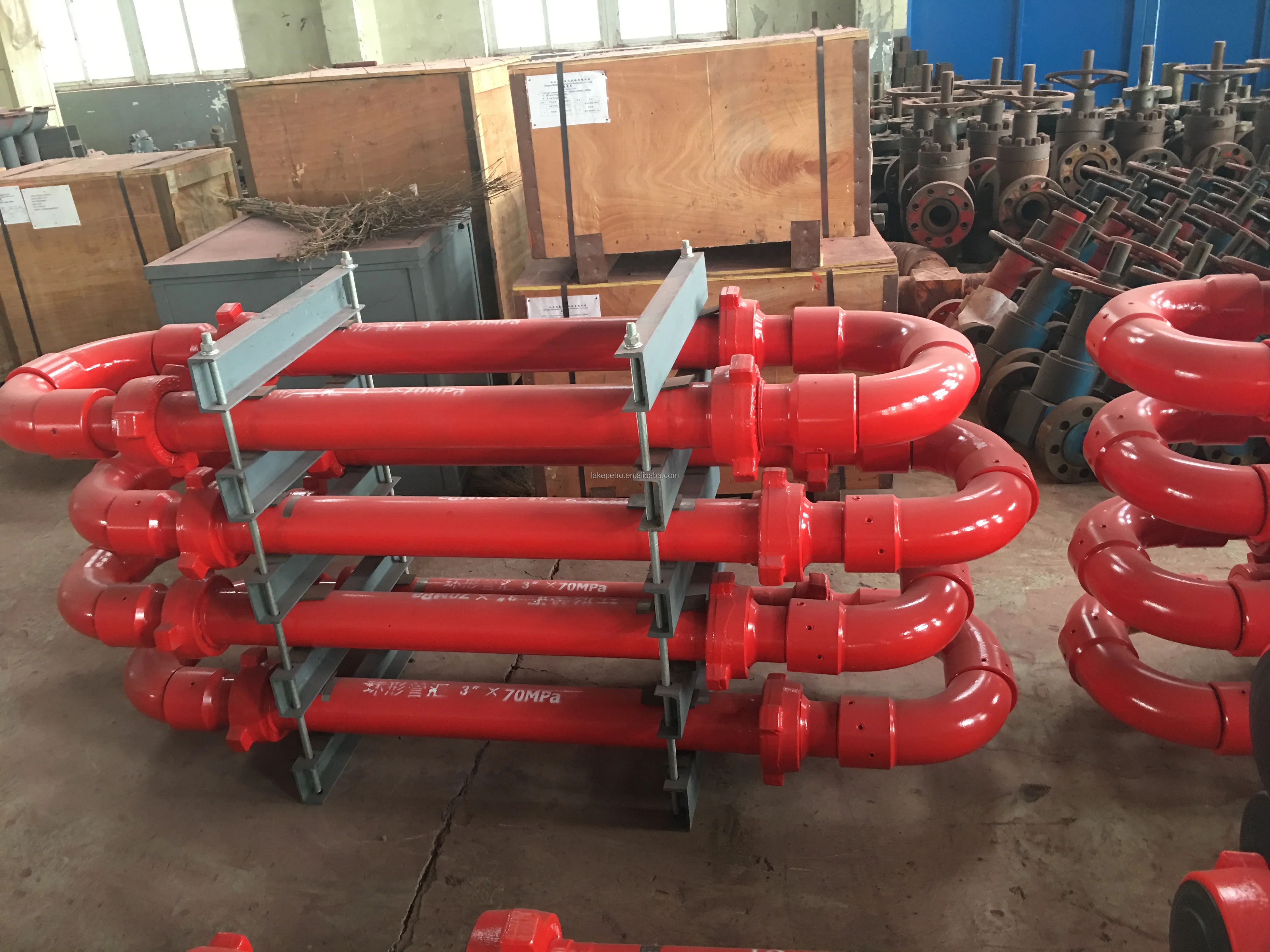 API Standard Fig 1502 Chiksan Circulating Hose LoopSteel Hose Loops & Assemblies for Cementing & Circulating the FlowCementing and Circulating Hose Loop for drillingHigh Pressure Short Radius and Long Radius Hose LoopOilfield API Cementing Acid Fracturing Hose LoopOilfield API Cementing Acid Fracturing Hose Loop2.jpg