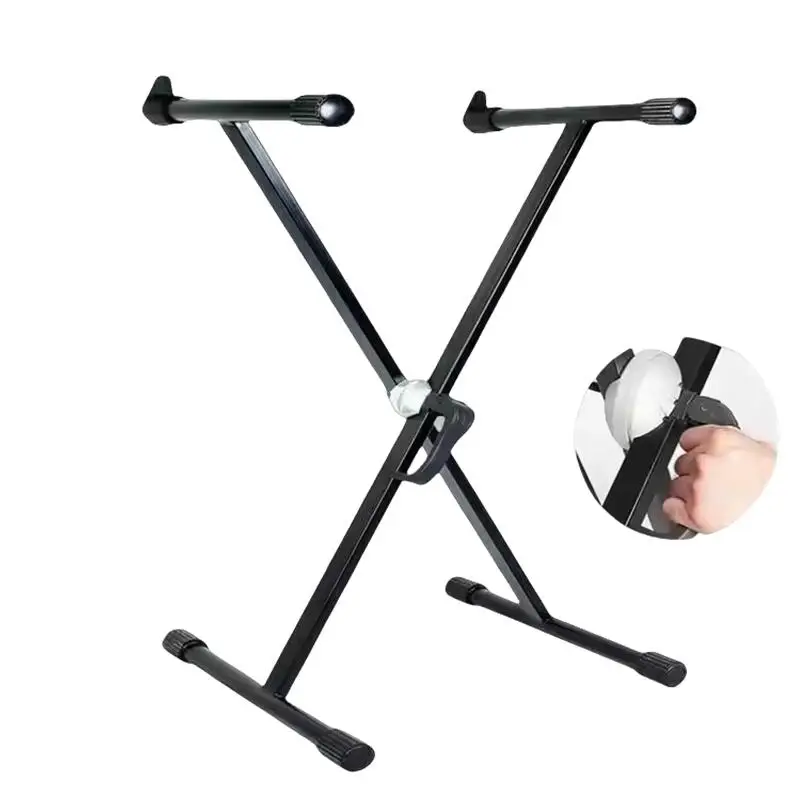 Keyboard stand adjustable width and height, quick release mechanism, support 66/76/88 electric piano electronic organ