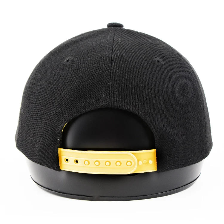 Black 100% cotton 6 panel unisex custom embroidered fitted baseball caps and base ball hats