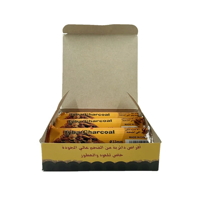 YKS 33mm 40pcs per box hookah charcoal tablets shisha coconut coal