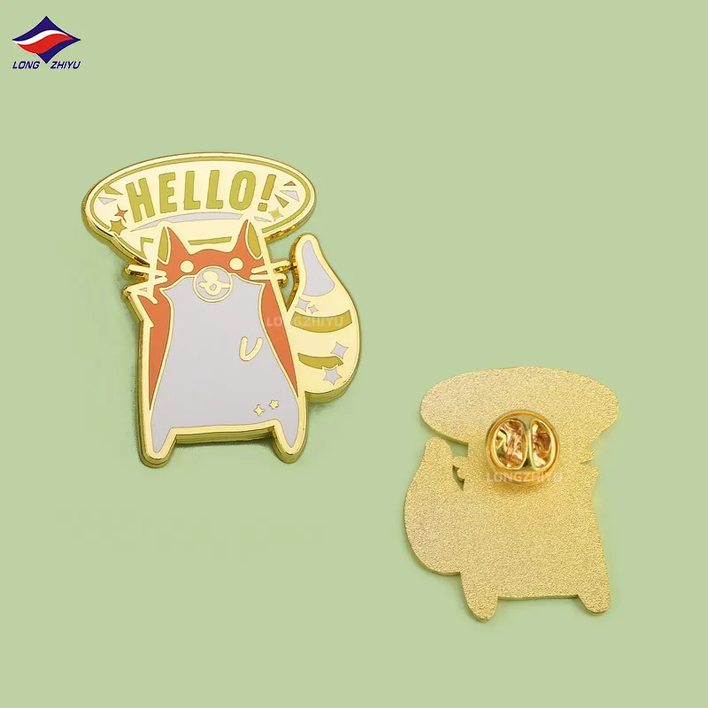 Longzhiyu enamel pins plant wholesale metal anime lapel pin badge custom cute cartoons logo design pins