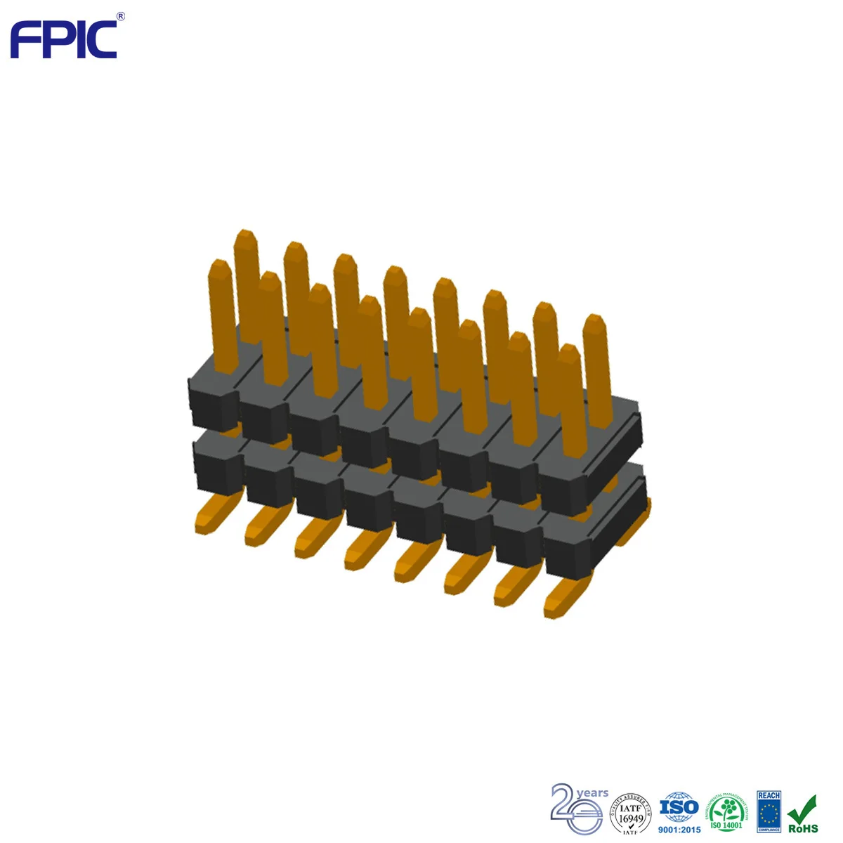  Pin Header Terminals Block Type Connector 1.27 mm Pitch Male Auto parts SMT Tubular Cable