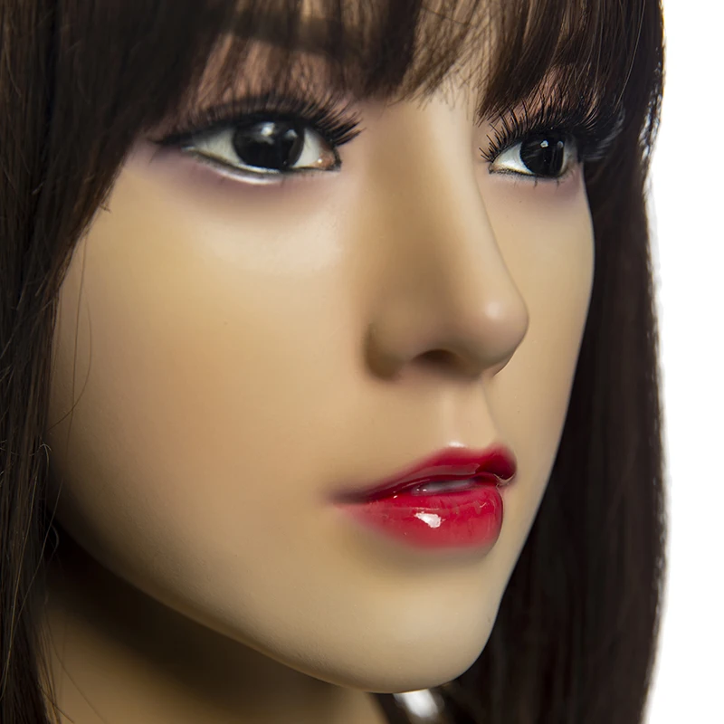 H21 Female Mannequin Head Custom Asian Face Makeup Realistic Mannequin Head For Display