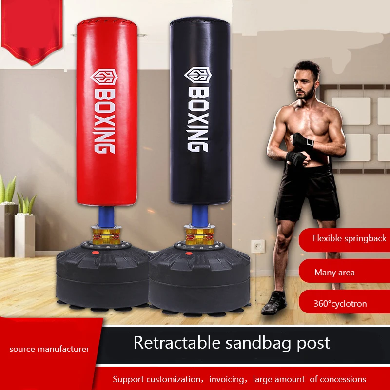 Heavy duty sand filled high foaming explosion-proof leather FreeStanding Kick Boxing Punching Bag