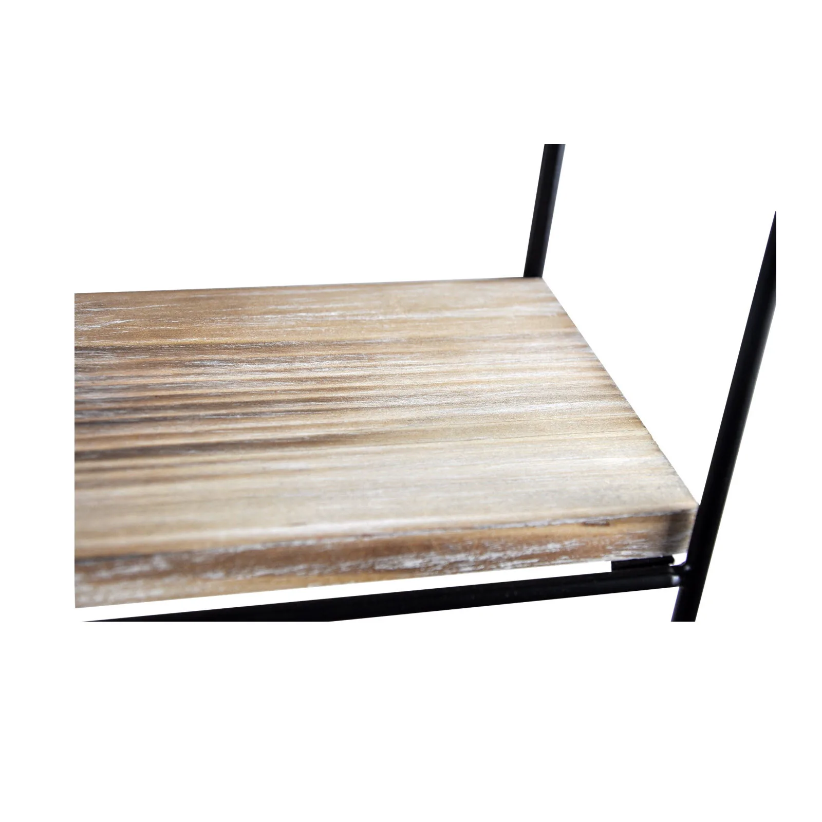 Wall Mounted Rustic Metal wire wood floating shelf