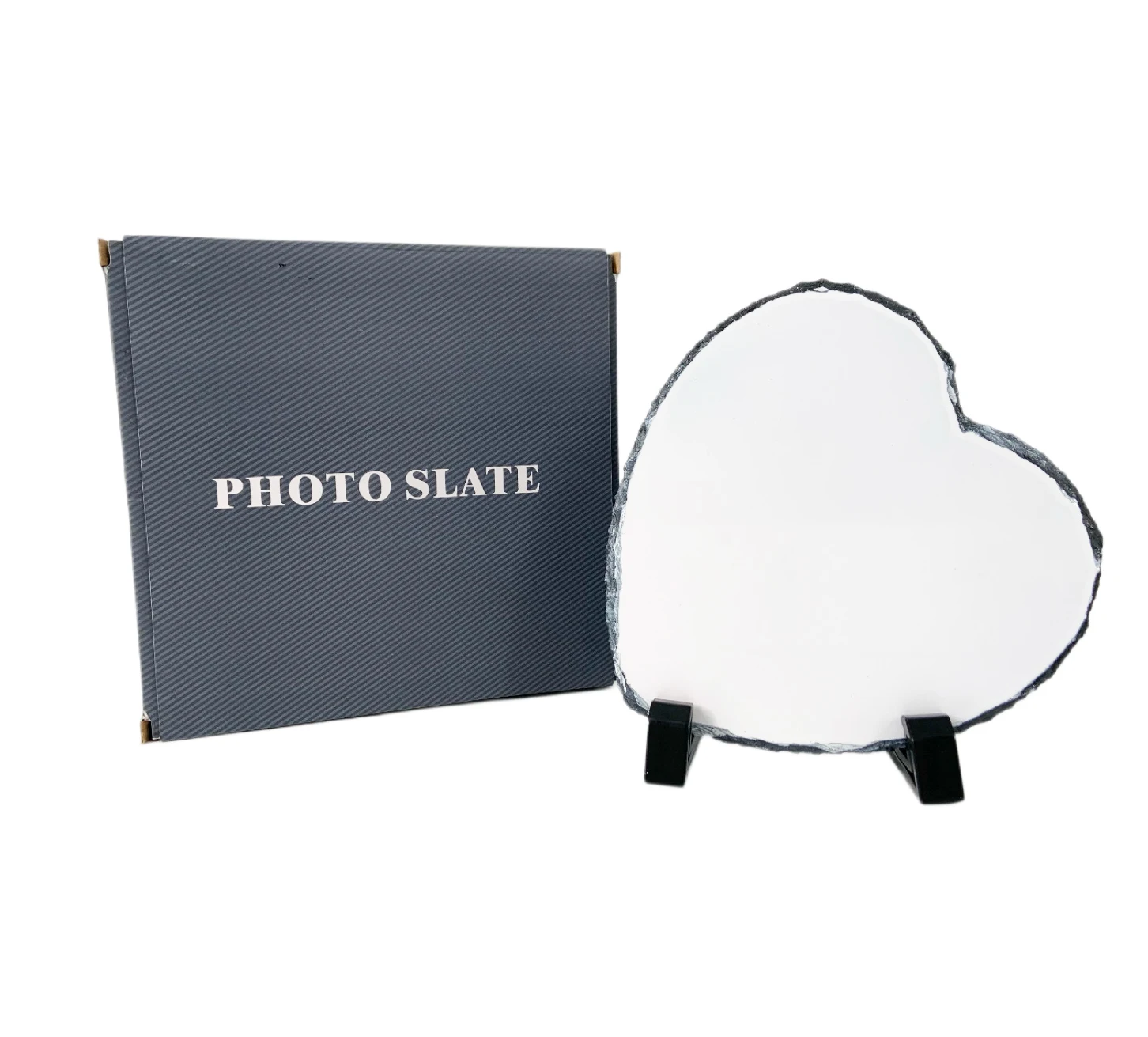 High Quality 15*20cm rectangle sublimation rock photo slate frame custom logo size sublimation blank rock slate