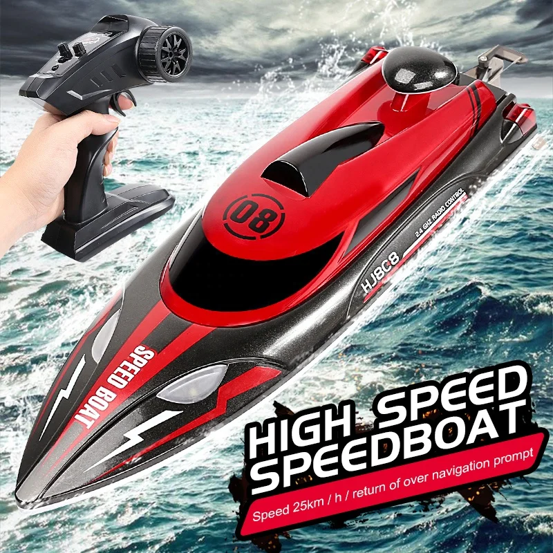 Amiqi Hj808 Hot Sale 2.4G Premium Quality Rc Boat 25Km/H High Speed Remote Control Racing Ship Water Speed Boat Model Toy