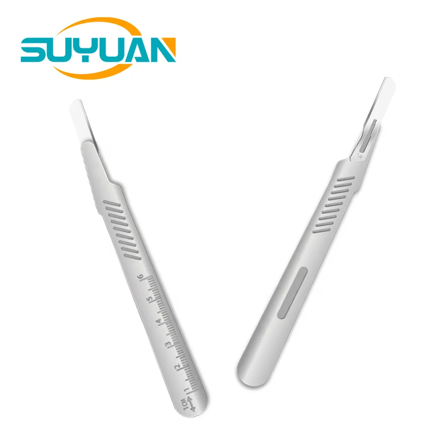 Sterilized Stainless/Carbon Steel Surgical Blade 14 Scalpel Dermaplaning Blade 14