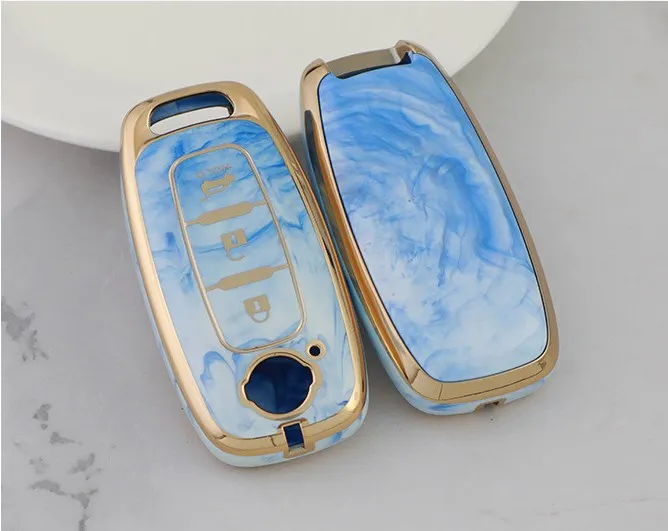 Factory sales  Car key cover For BMW key Hotselling Gold edge TPU Auto key case for Nissan car key