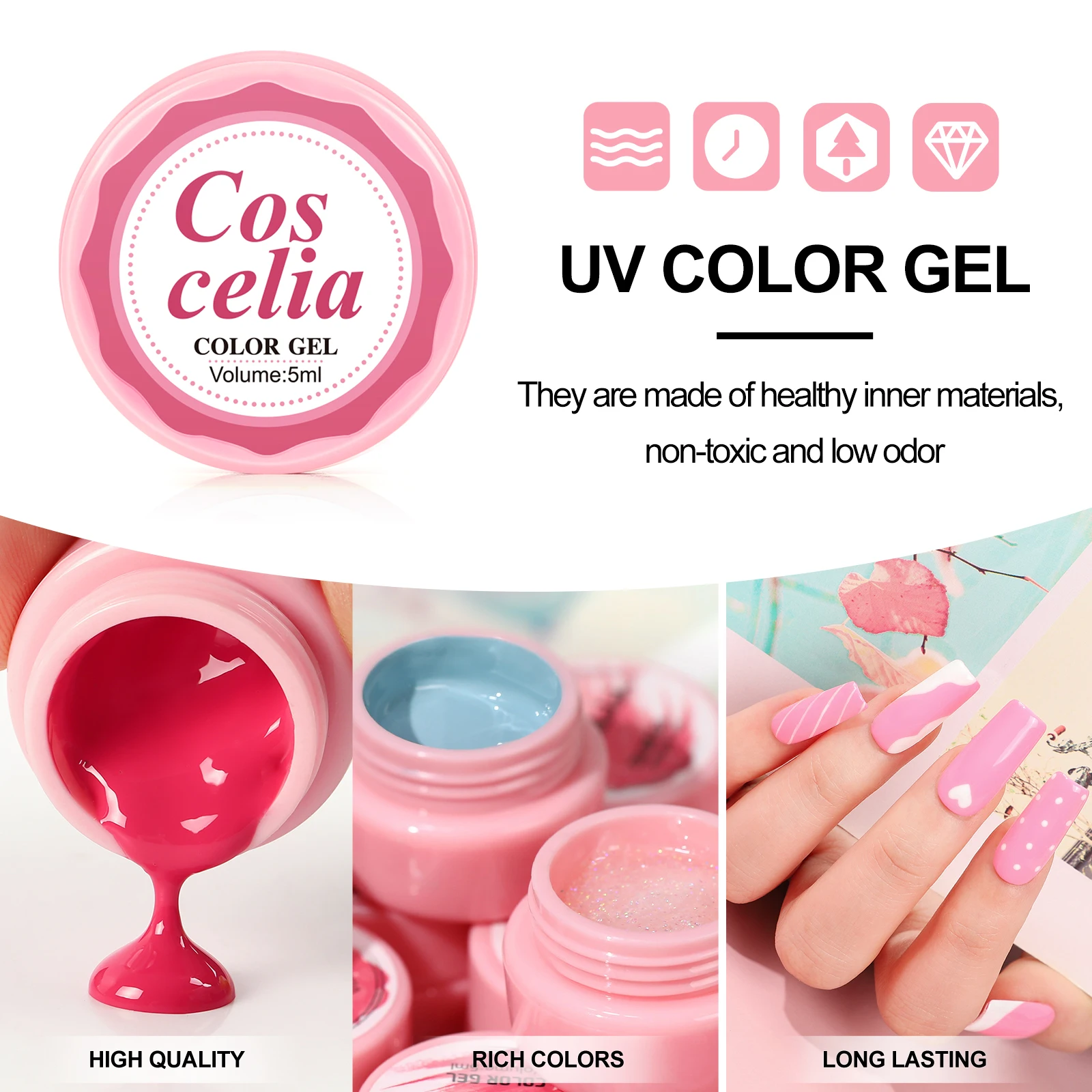 80W Nail Lamp 30pc UV Nail Gel Polish Wholesale Color Acrylic Gel COSCELIA Set Nail Drill Manufacturer for Salon
