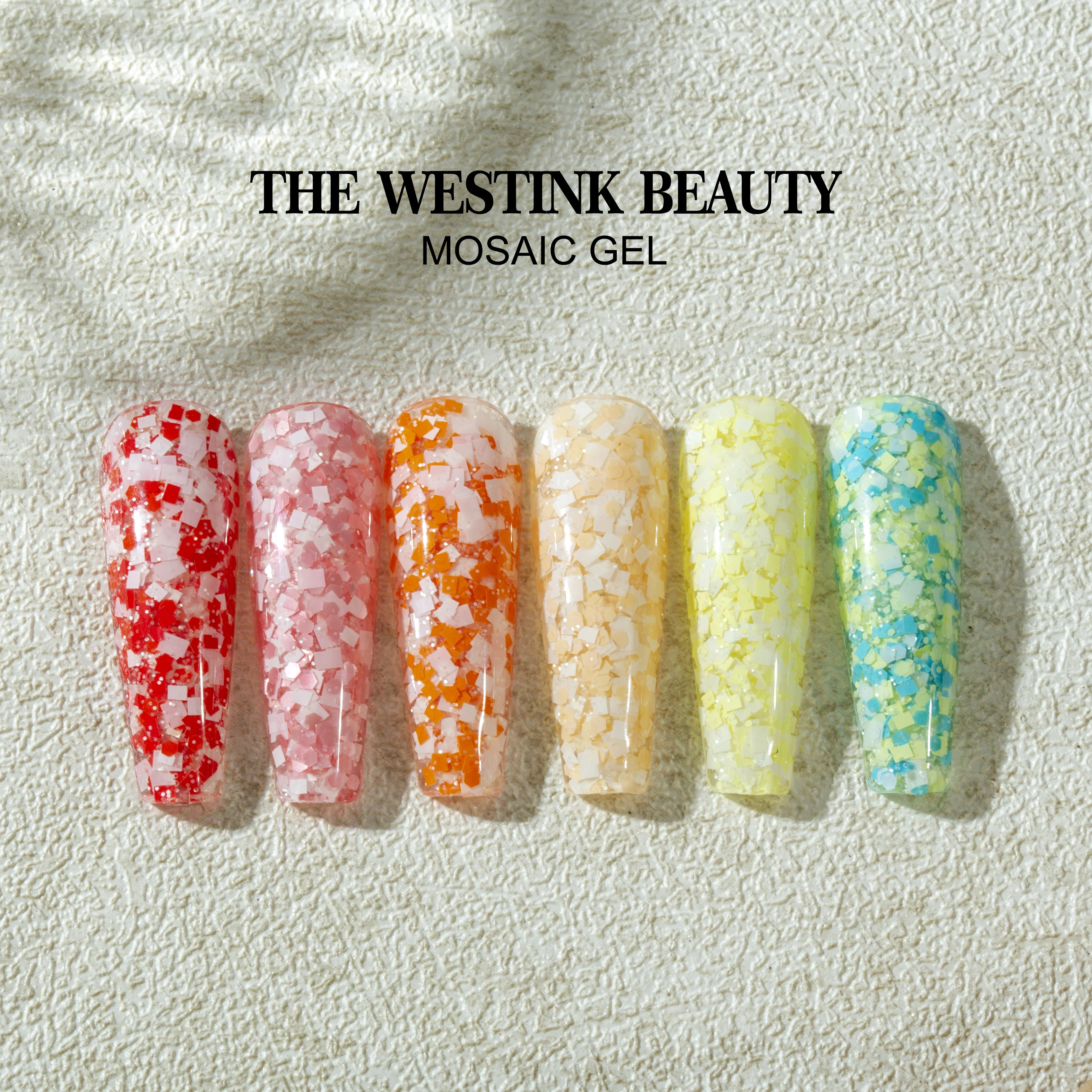 Free Sample Mosaic Gel 22 Colors Wholesale Flake Gel High Quality