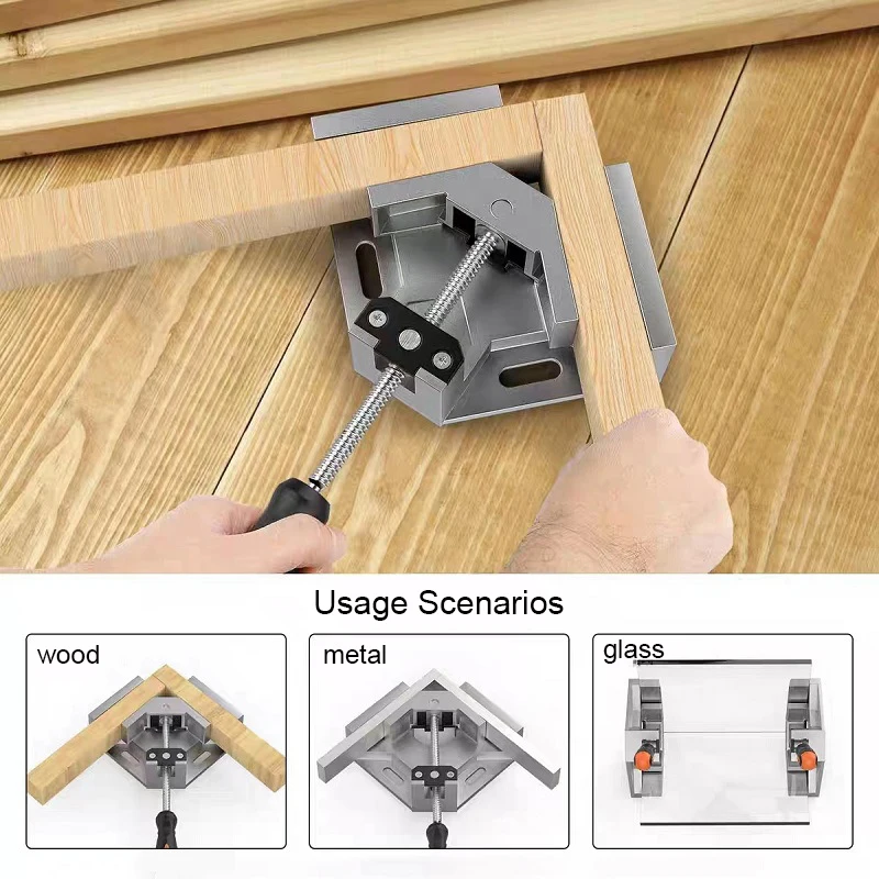 China Factory Multifunctional Carbide corner Clamps  Photo Frame Corner Clip Single Handle 90 Degree Clamps