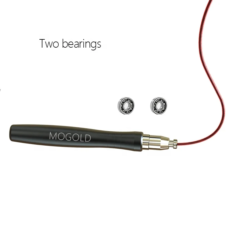 aluminium handle high speed Bearing Weighted Self-locking Fitness Training metal wire adjustable skipping jump rope