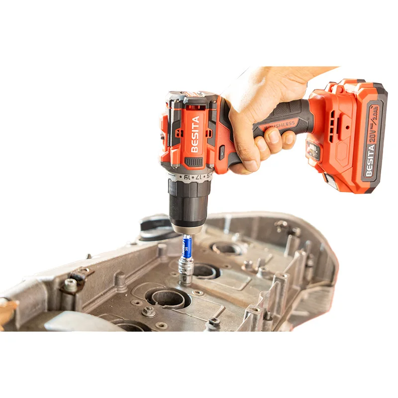 20V  60N.m Portable Brushless Lithium Electric Impact Drill 13mm Rechargeable Battery Cordless Electric Screwdriver