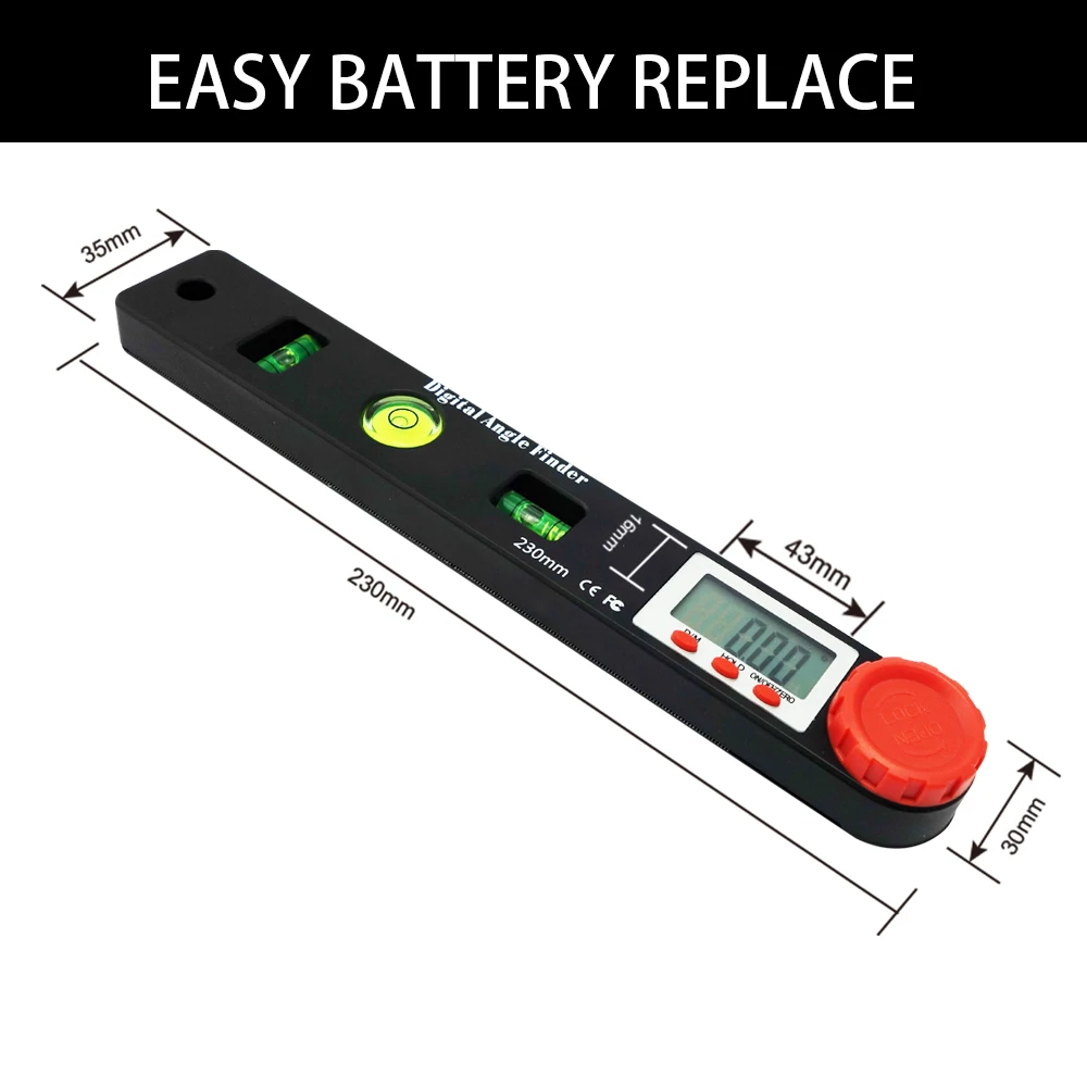 4 in l Multifunction Digital angle Finder tools 5 inch Pocket Protractor