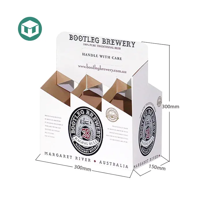 Environmental Cardboard 6 Bottle Wine box, 6 Pack Beer Carrier