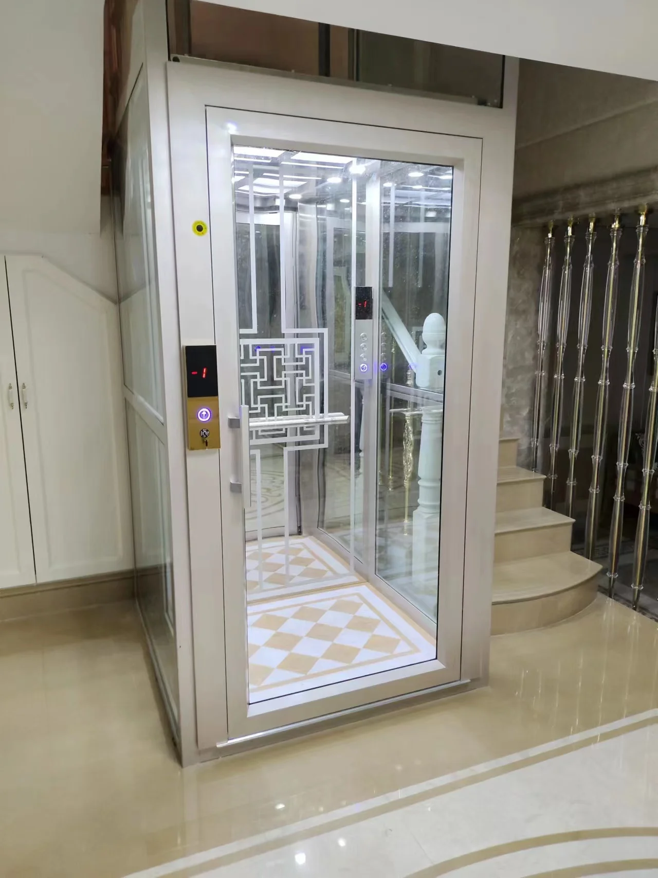 2-3 people 2 3 4 Floors hydraulic elevator 400kg Small size home lift Hot Sale new Design Cheap price villa residential Elevator