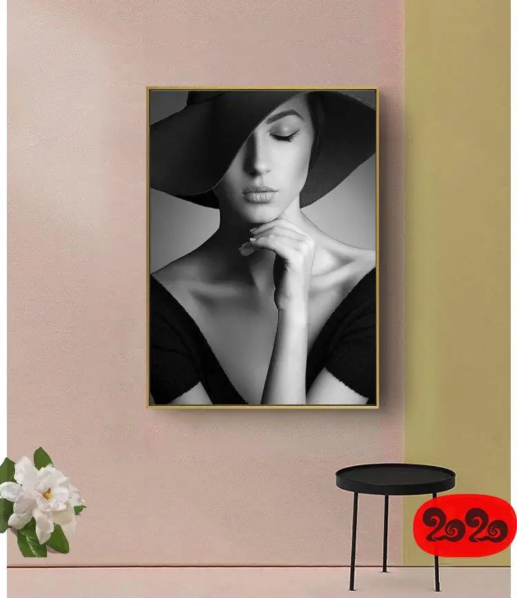 Home Decor Hotel Wall Pictures Wall Art Printed Crystal Porcelain Glass Painting with Golden Aluminum Frame