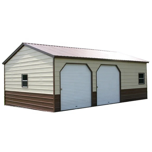 Prefab car garage steel warehouse building 2 car metal frame carport garages