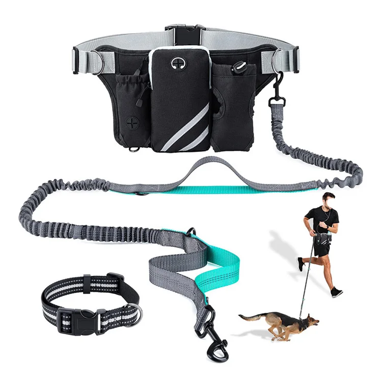 Multifunctional Running Sports Fanny Pack Dog Walking Leash Belt Waist Bag Outdoor Pet Training Waist Bum Bag