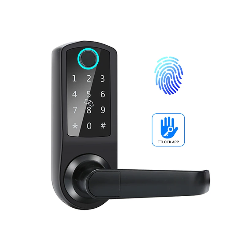 2022 New Arrival 5-in-1 Keyless Entry Door Locks Fingerprint Lock with Keypads and Voice Guide for Home