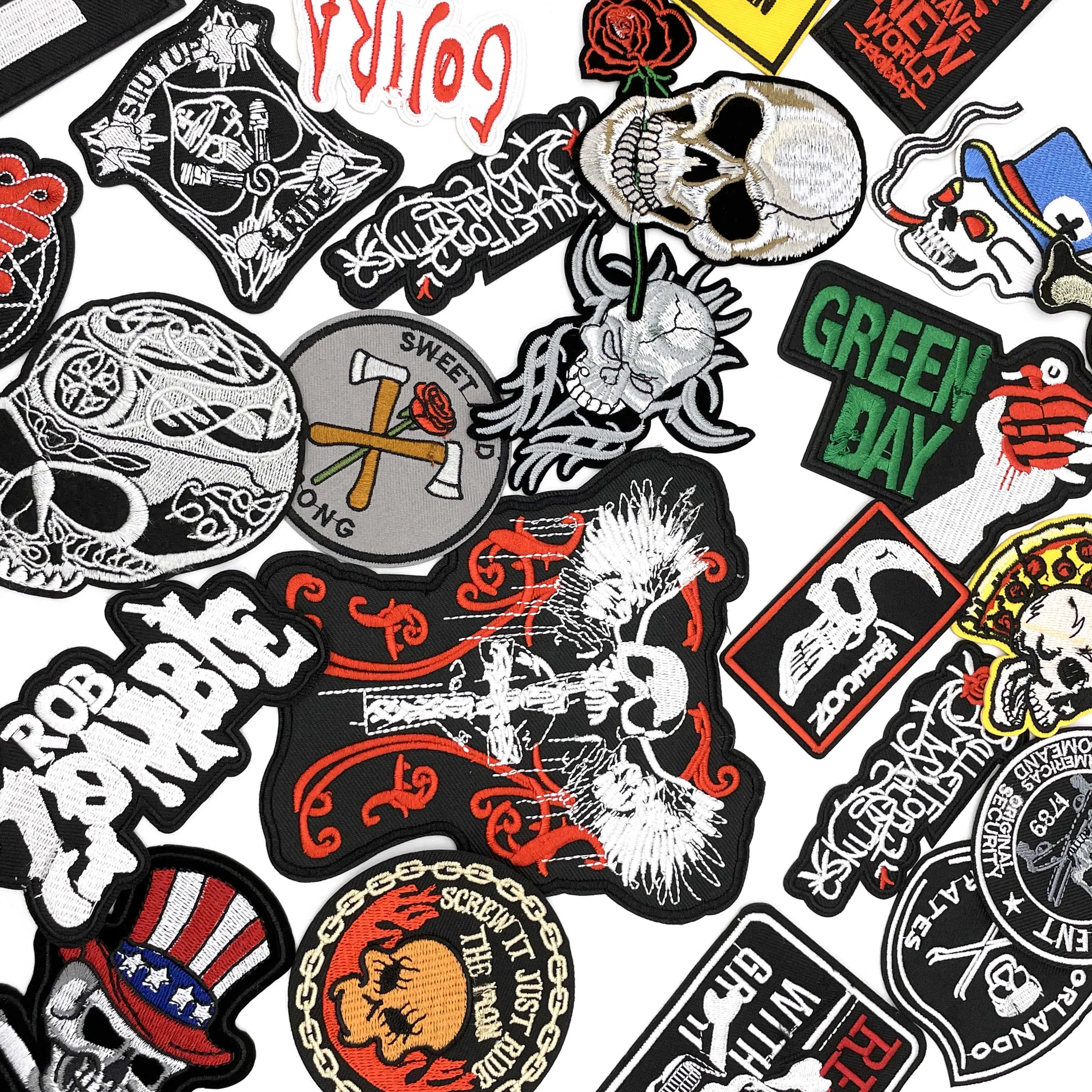 Factory Direct Sales Custom Hook and Loop Ironing Sewing Custom LOGO Embroidery Patch  for Clothing Hats and Bags