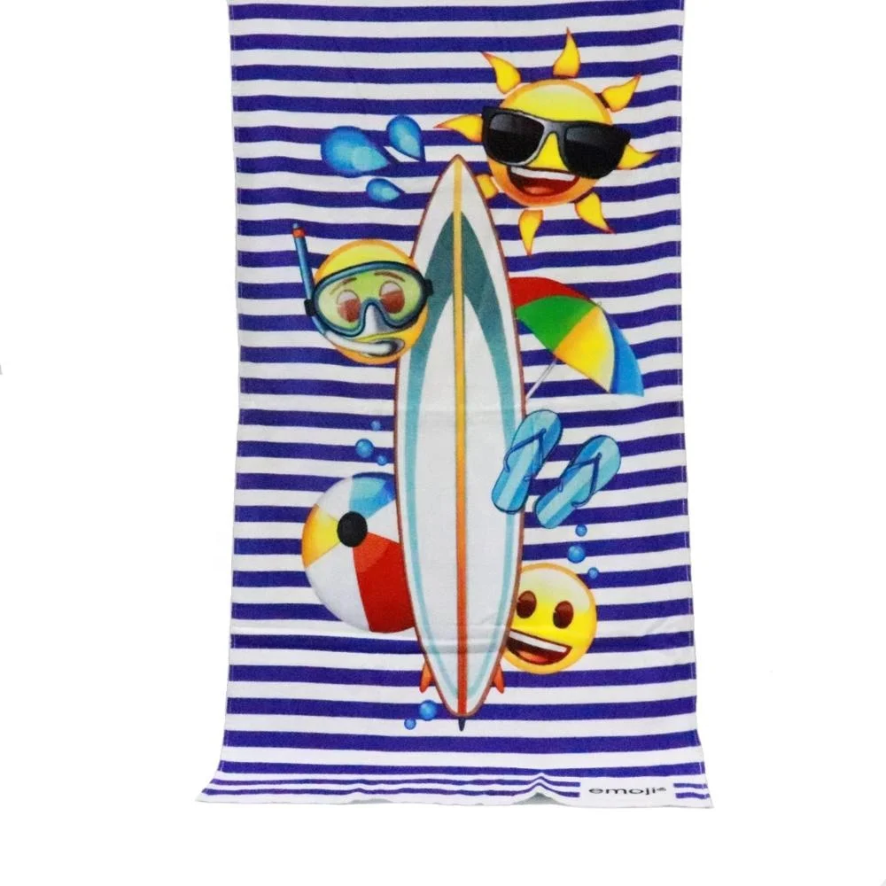 Promotional/Wholesale Portable Big 100% Cotton Custom Bag Luxury Digital Printed Custom Logo Beach Towel
