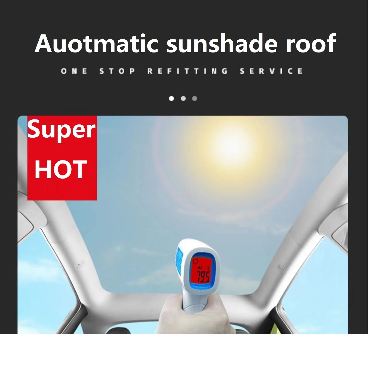 Sunscreen Heat Insulation Electric Power Roof Car Internal Visor Sunroof For Model Y