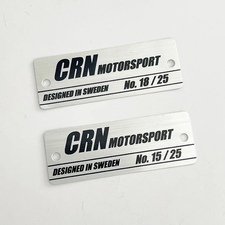 OEM custom logo name plate tags badge emblem metal nameplate stickers