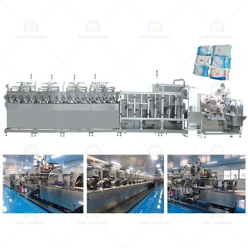 Автоматическая машина для производства влажных салфеток для детских салфеток, производство салфеток для влажных полотенец, линия по производству упаковки 12 /16/20, низкая цена