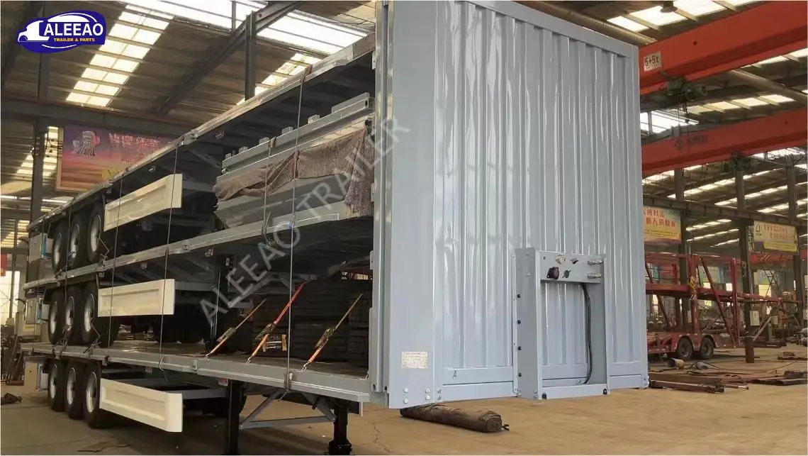 45ft 53ft cargo transport curtain side van box/ side curtain sliding semi trailer for sale