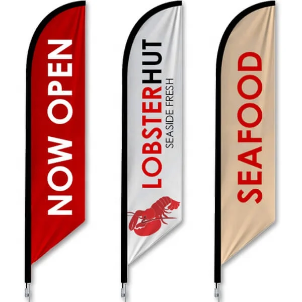 10 buyers Shanghai Foshan Shenzhen Custom promotional usage advertising exhibition event outdoor feather beach banner flag