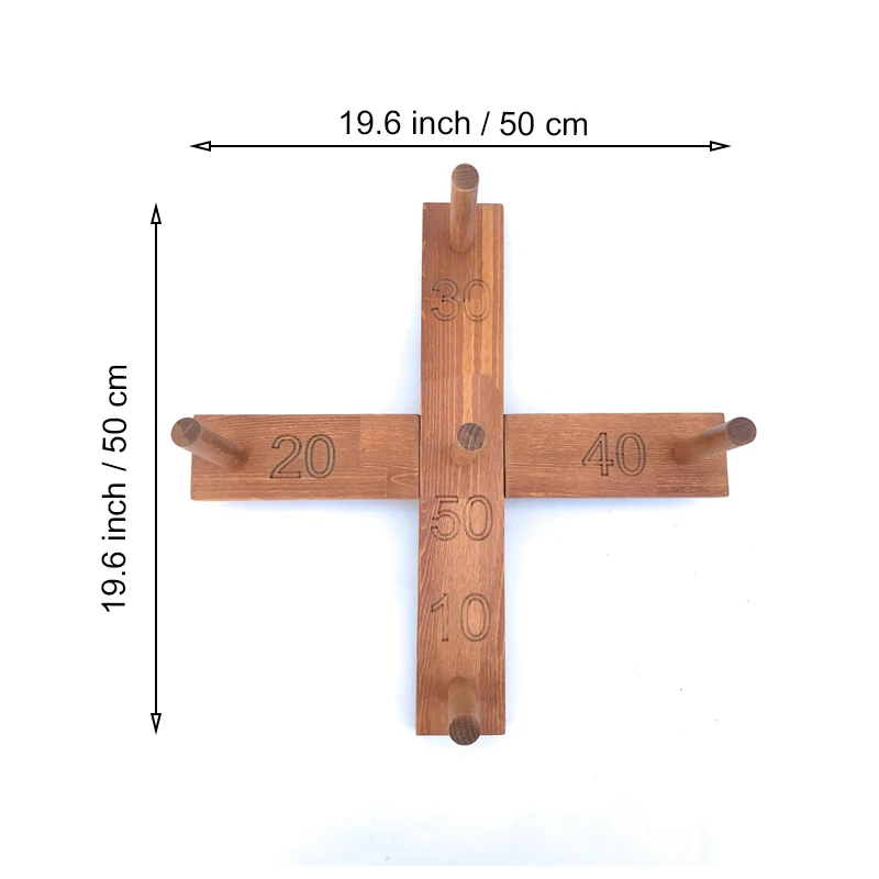 Outdoor Indoor Handmade Wooden Hook and Ring Game for Adults Interactive Game with Shot Ladders Bundle Hook and ring Game