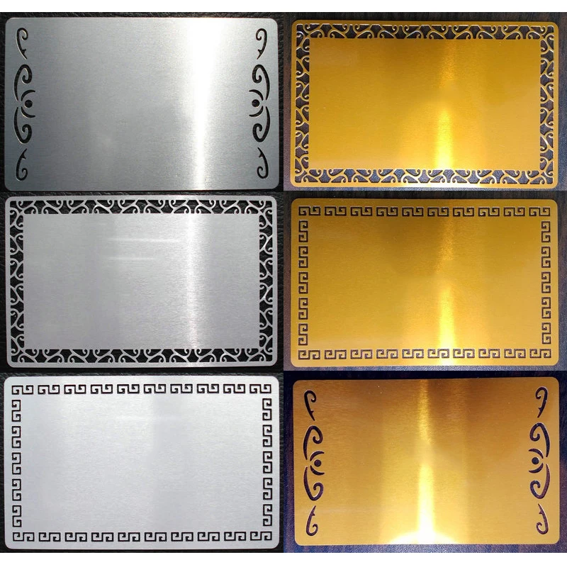 54x86mm Sublimation Heat Press Coated Aluminium Business Name Cards for Business Advertising