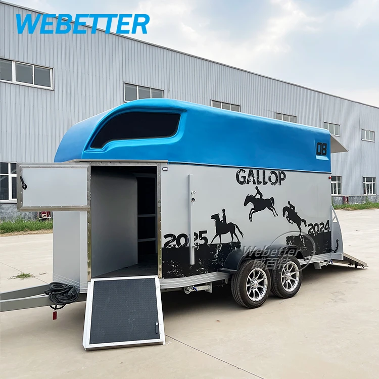 WEBETTER American Miniature Horse Trailer Transport Travelling 2 Horse Float Trailer For Sale