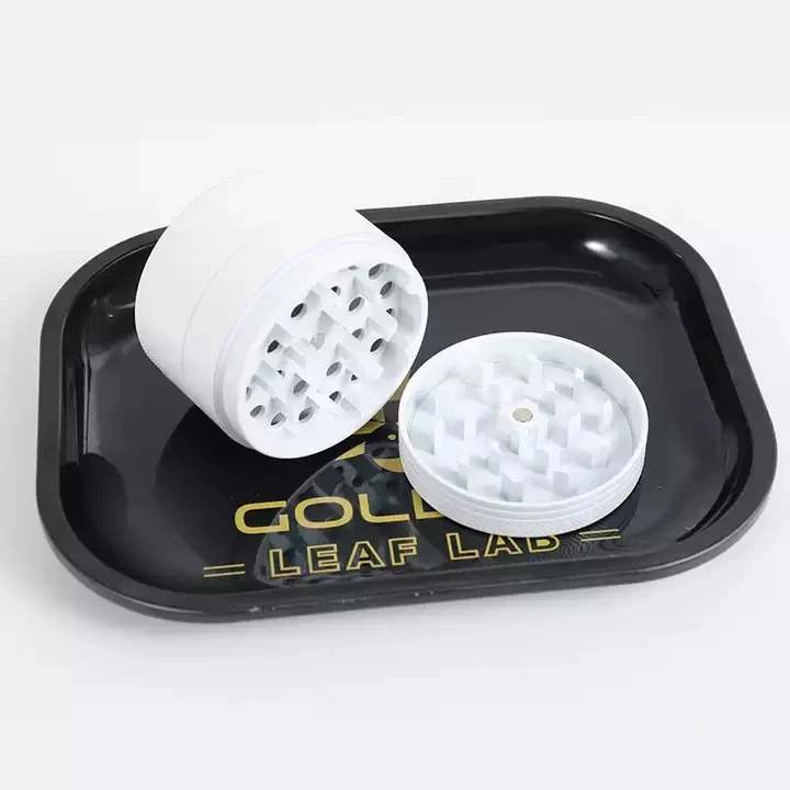 4 Part layer zinc alloy metal herb grinder spice manual hand easy custom logo tobacco grinder