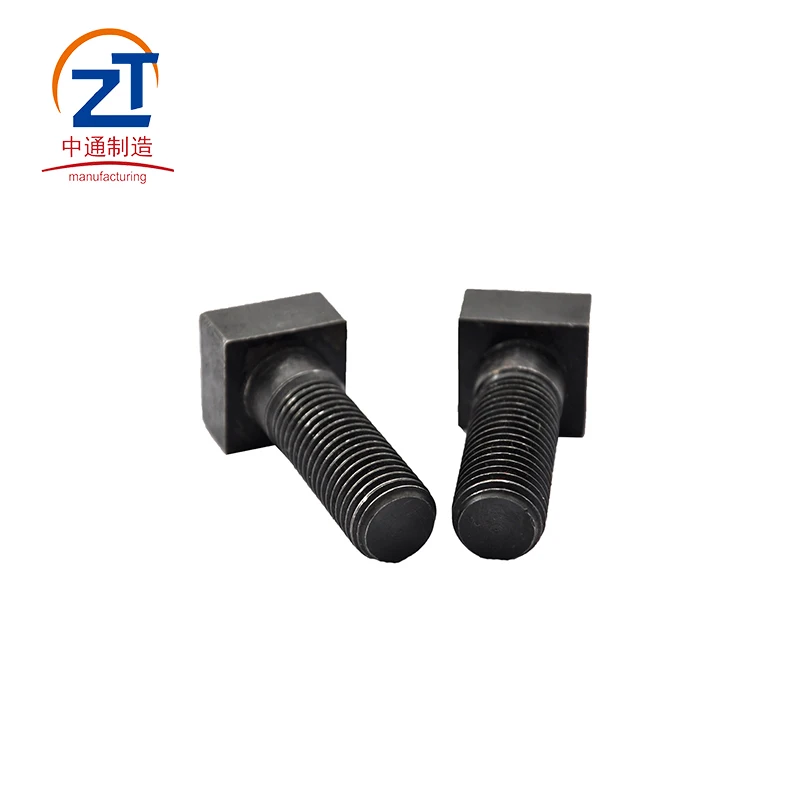 Black carbon steel T square head bolts High strength bolt and nut fasteners