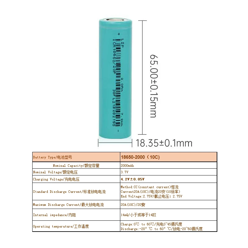 18650 battery original 18650 battery 10c 2000mAh 2500mah 3000mah cylindrical rechargeable cells 18650 lithium ion batteries