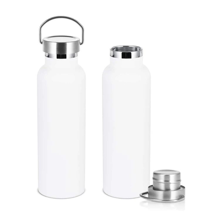 Powder Coated Vacuum Insulated Stainless Steel Wide Mouth Sports Water Bottle