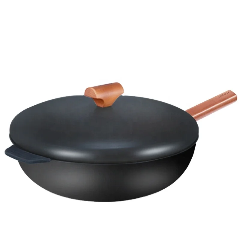 Китайский производитель, отличный материал, чугунная готовка с плоским дном, жареный рисовый вок большого размера