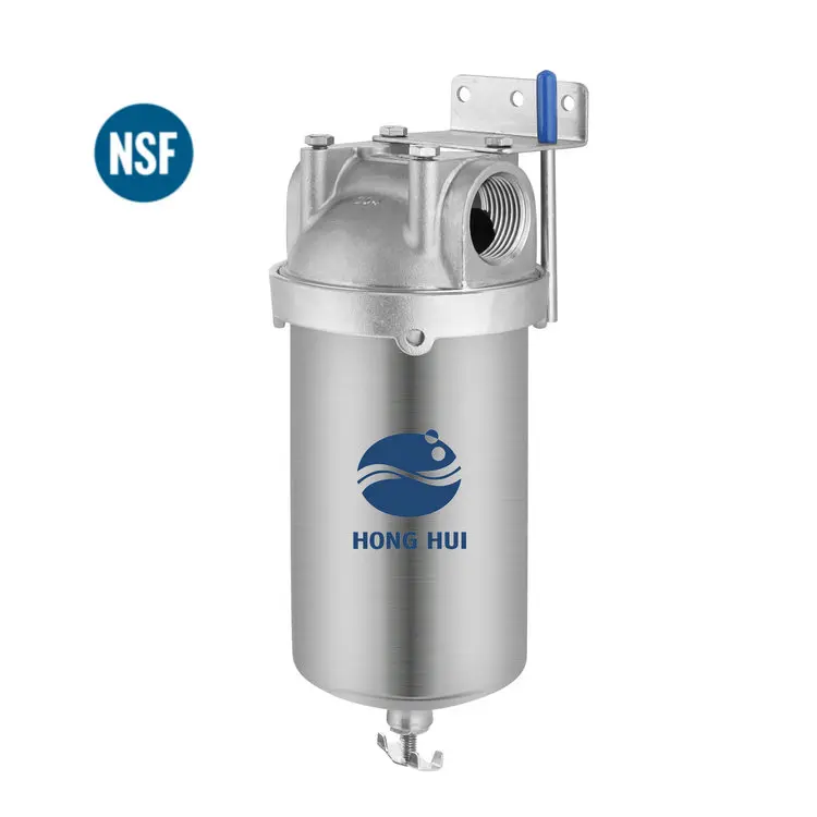 HONG HUI HMS-5A NSF 5 Inch Wholehouse Stainless Steel Sediment Clear Water Filter Housing