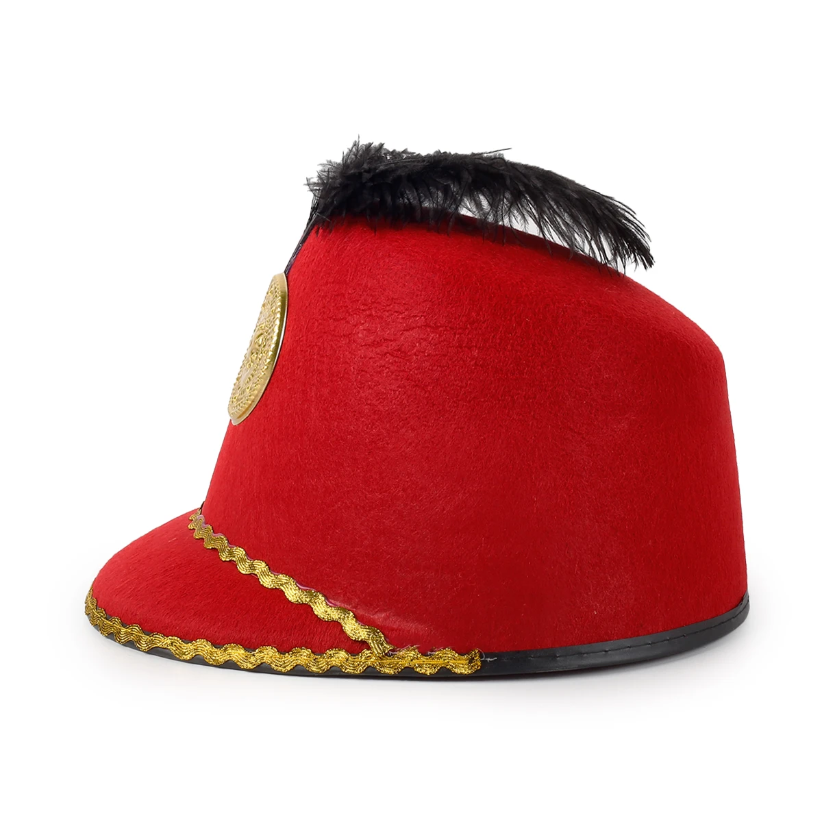 Wholesale Unisex Flat top wool felt hat Custom Round Top Short Brim Ceremonial Uniform Hat