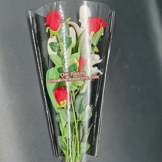 how to make a rose bouquet cellophane rose sleeves wrap brown paper flower florist cello packaging