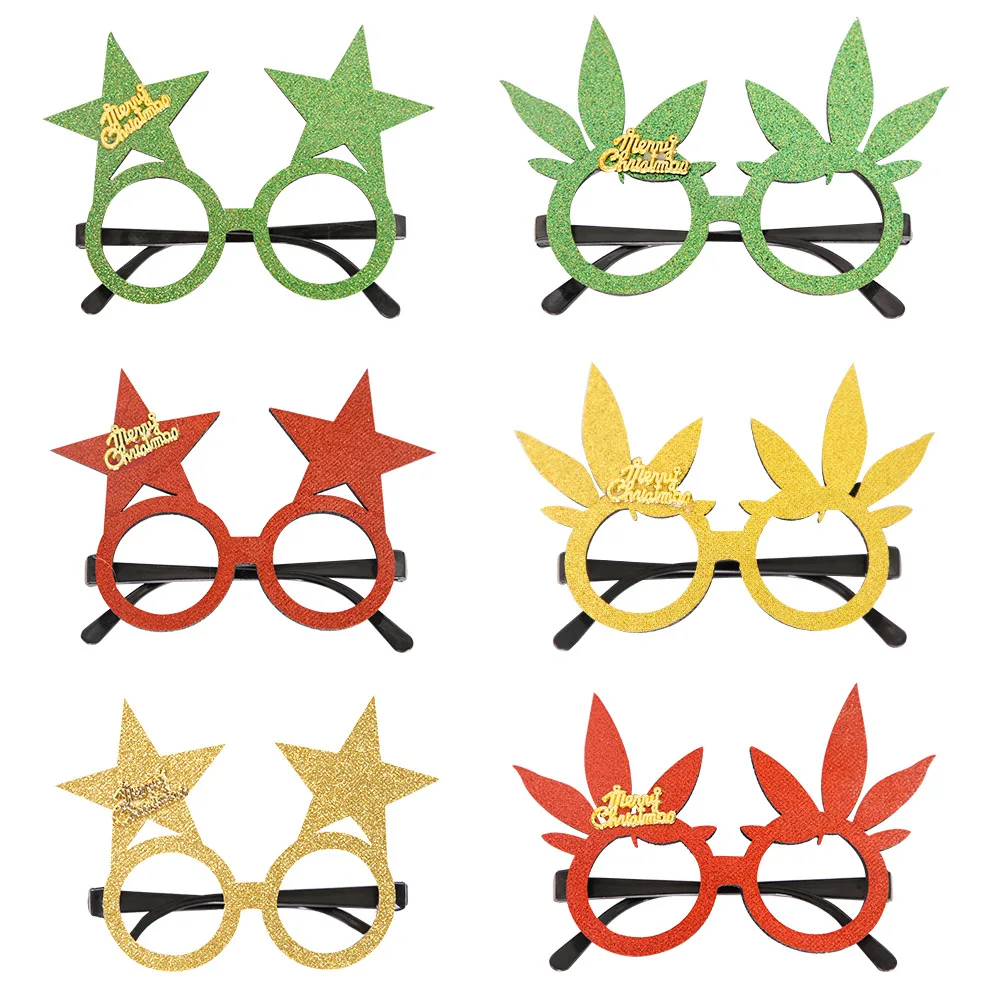 2023 New Christmas Glasses Party Decoration Adult Children Star Eyeglasses Frame Christmas Glasses