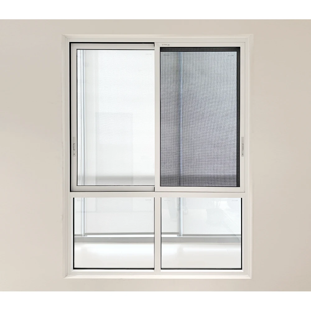 Custom smart large white modern panoramic double glazing aluminum glass sliding window